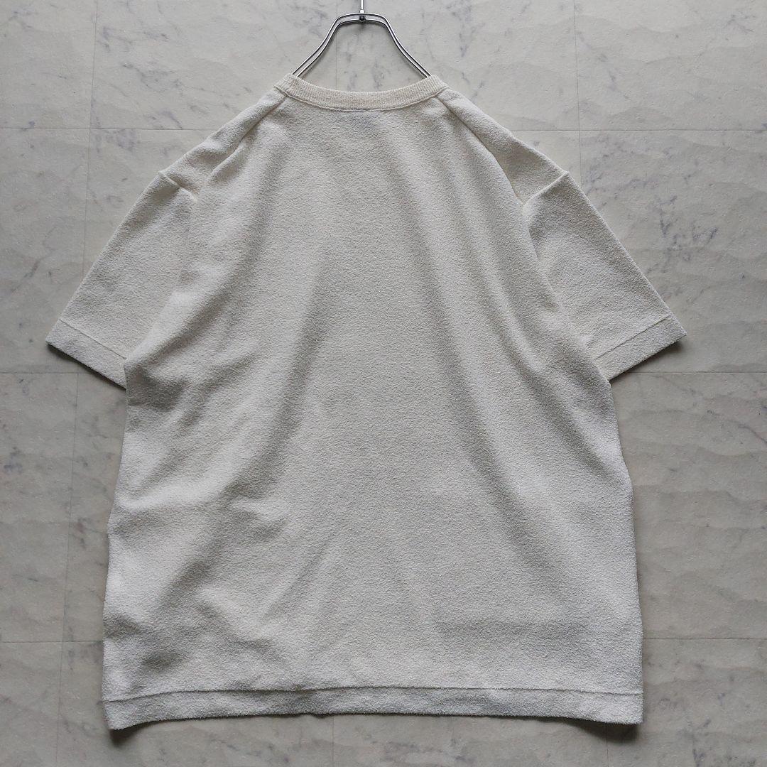 美品 ムータ muta MARINE パイル地 カットソー 7 白 ポケット付き