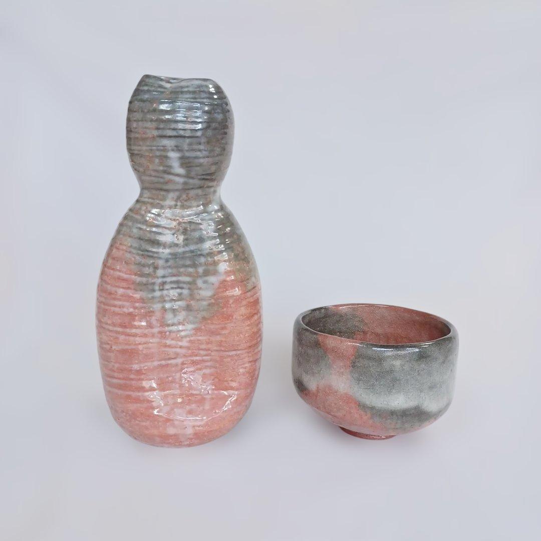 泉喜仙花入と茶碗