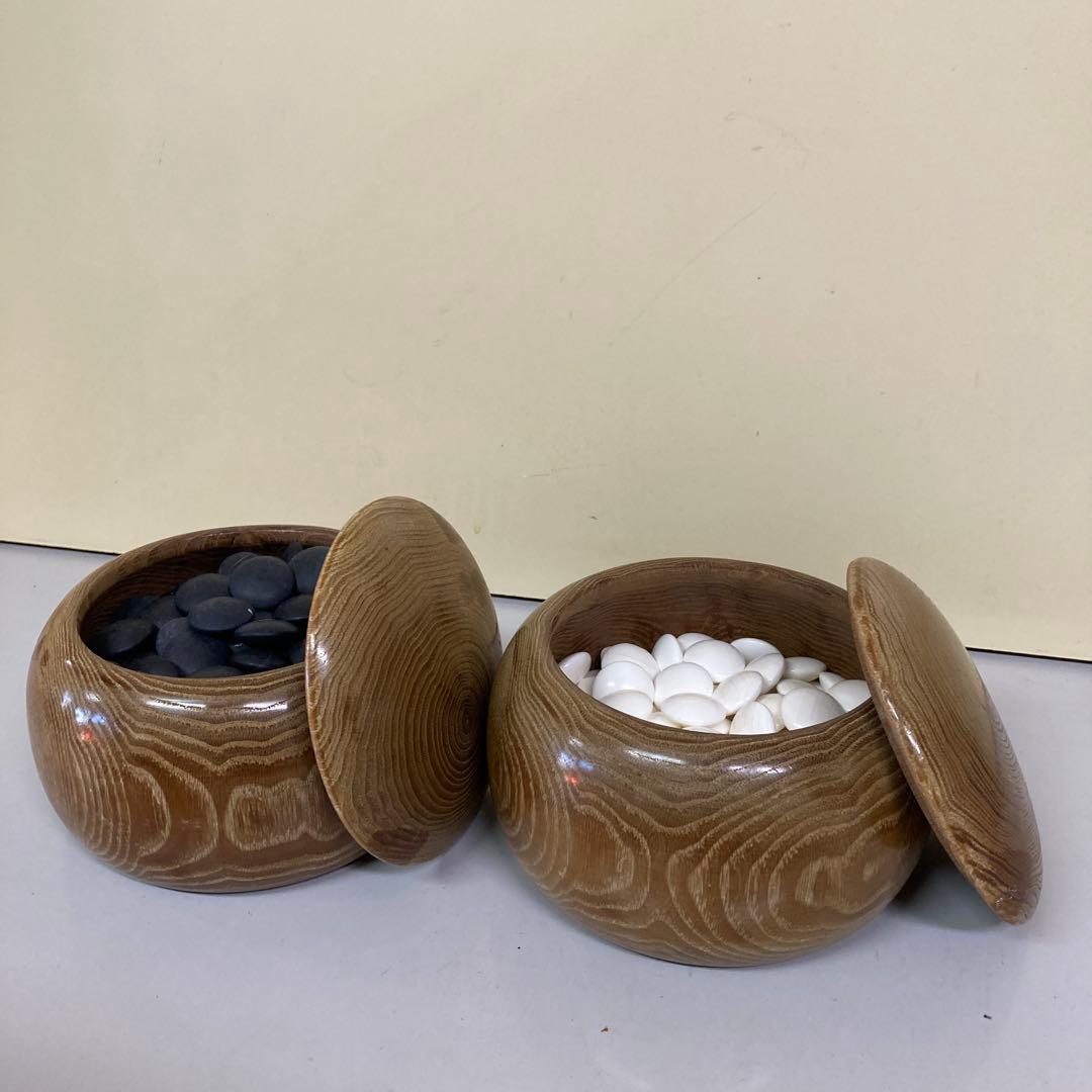 B-4 那智黒 蛤 囲碁 碁石 碁笥 囲碁セット 囲碁盤 囲碁用品 ボードゲーム