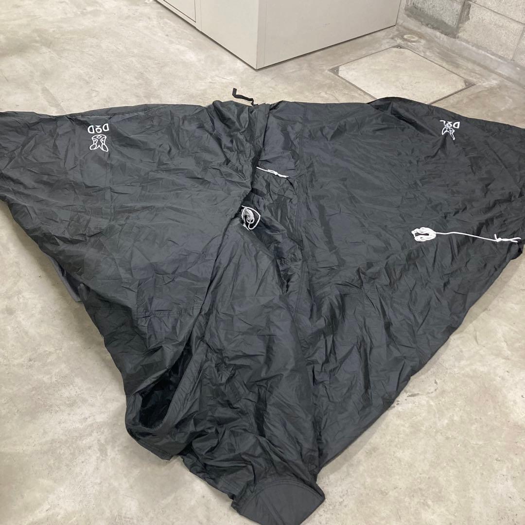 極美品　DOD ワンポールテントM ブラック　T5-47-BK グランドシート付