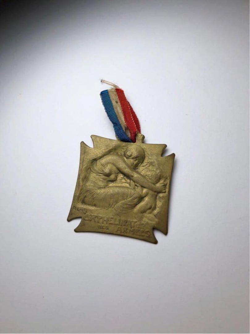 【ルネ・ラリック フランス 一次大戦勲章 】1914年 真鍮製メダル