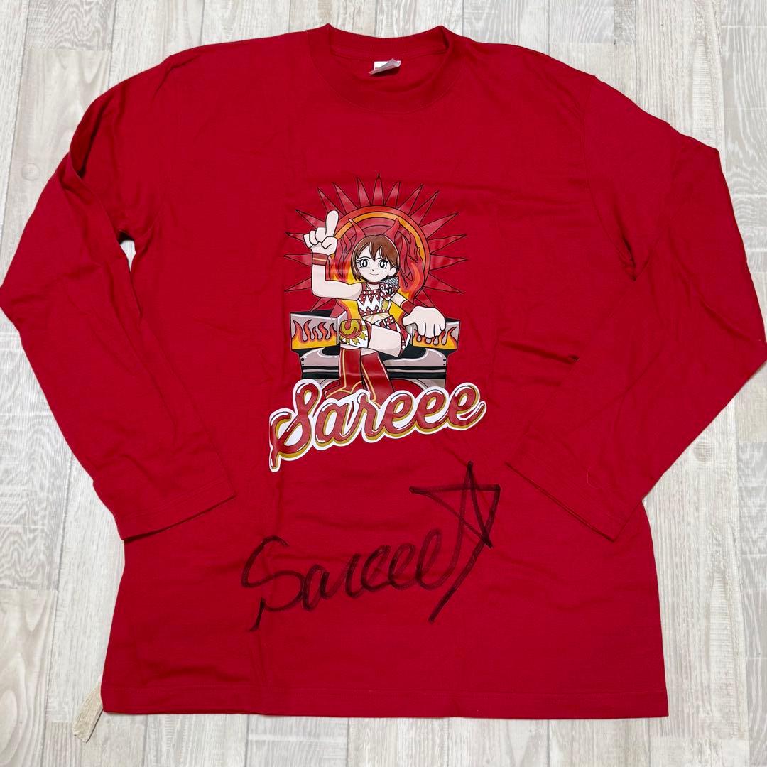 Sareee サリー　プロレス　直筆サイン　ロングTシャツ　 XL レッド