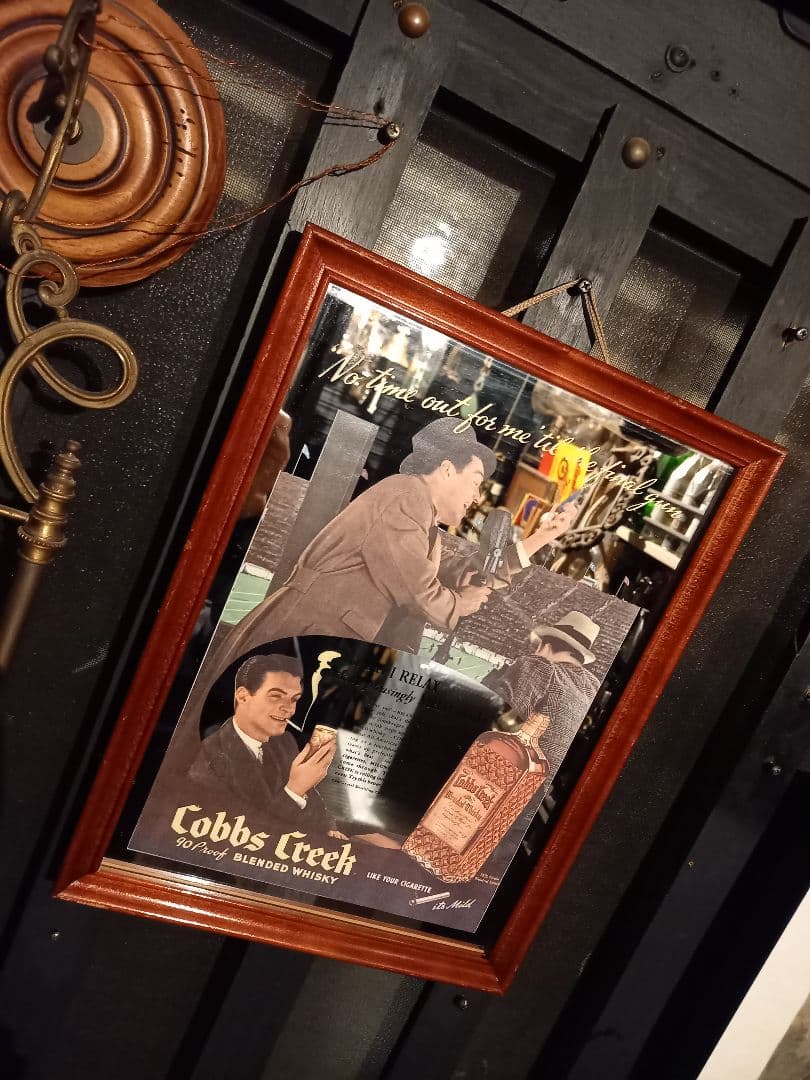 1960's　Cobbs Creek Whisky　アメリカ製　パブミラー