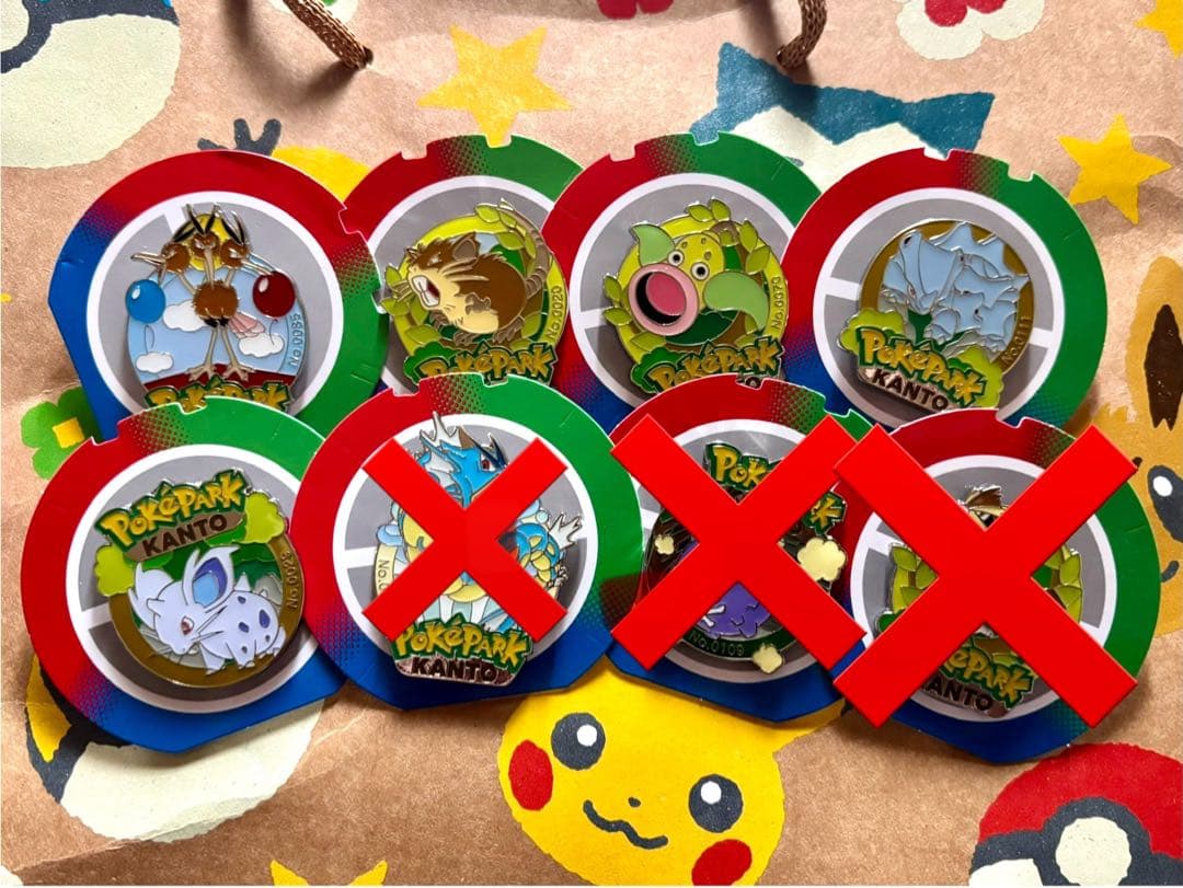 ポケパークカントー　ピンバッジ　6つ　まとめ売り　ニドラン　ギャラドス