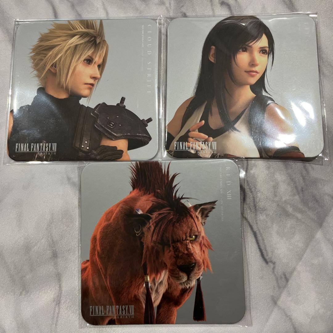 FF7 リバース スクエニカフェ コースター クラウド ティファ レッドXIII