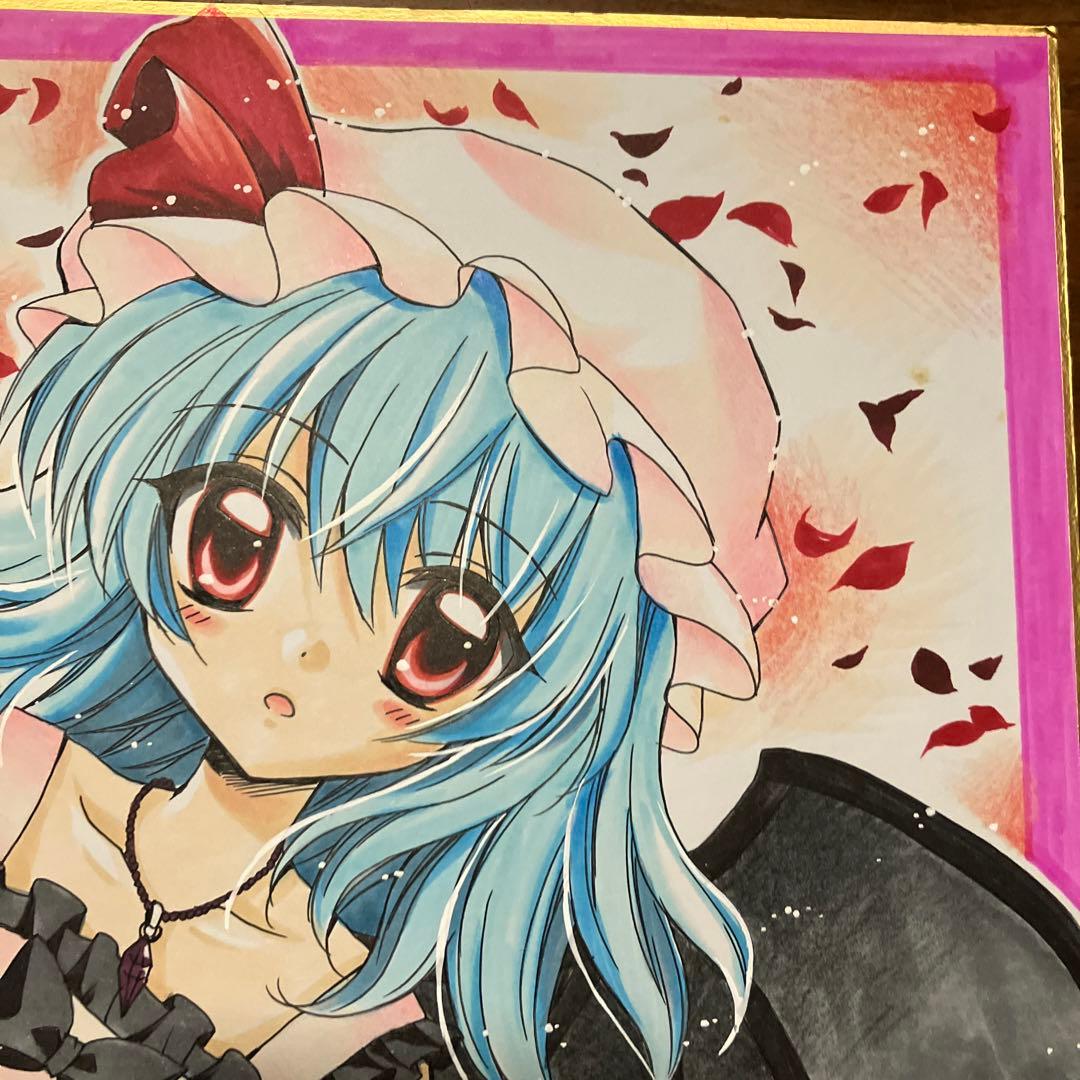 新品未使用　直筆　手描きオリジナルイラスト 色紙　レミリア　スカーレット