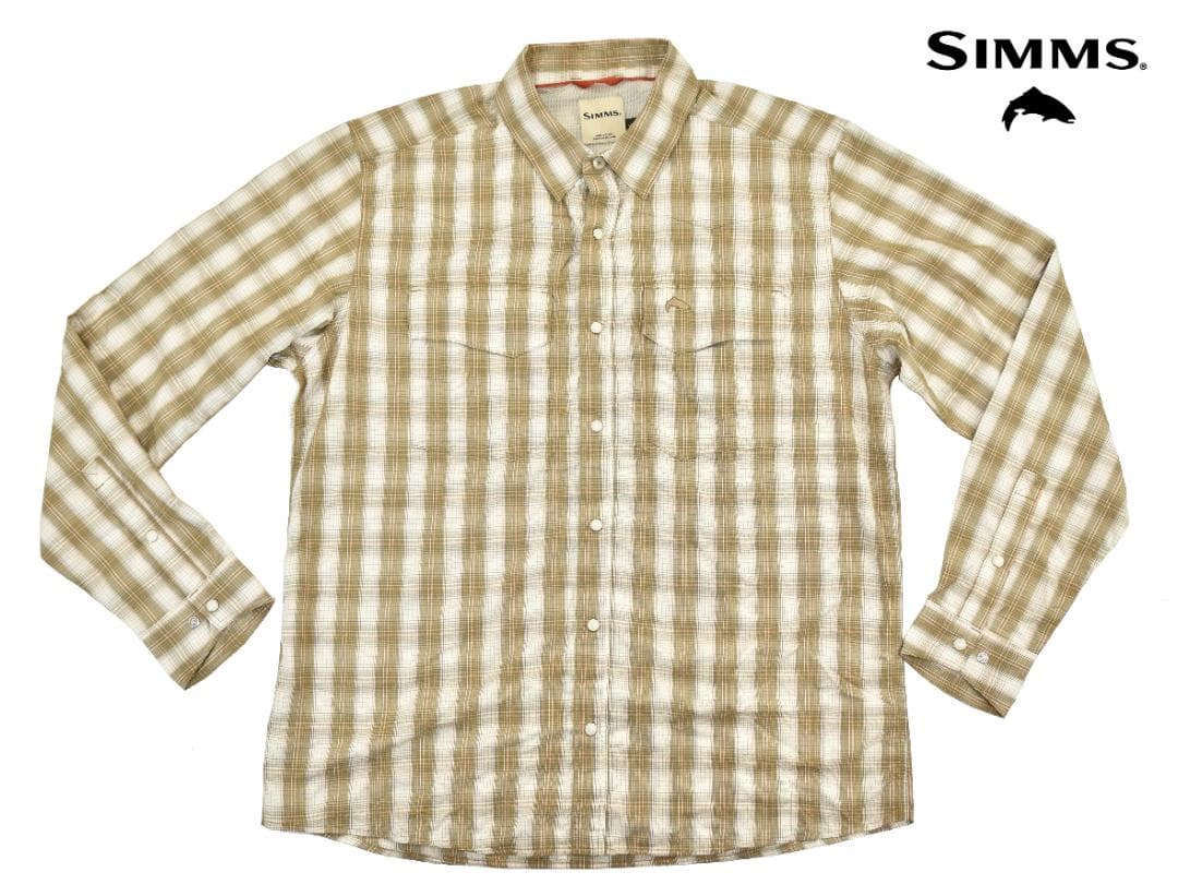 Simms Big Sky 長袖シャツ L ドリフトウッド プレイド ※タグ無し