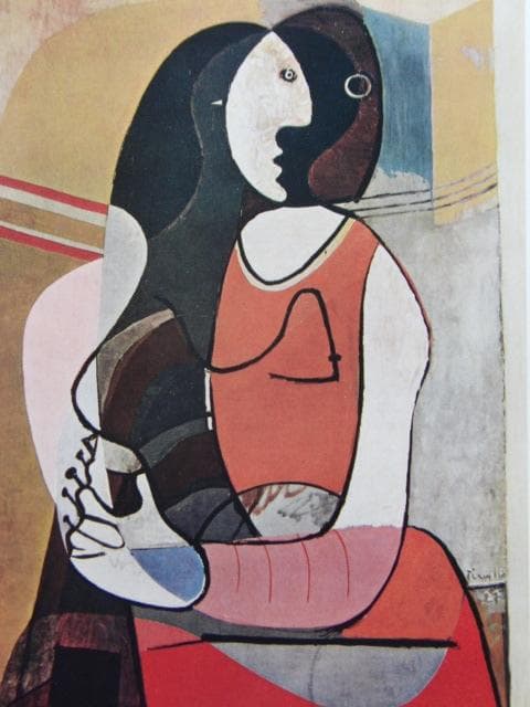 パブロ・ピカソ、Seated Woman、希少な画集より