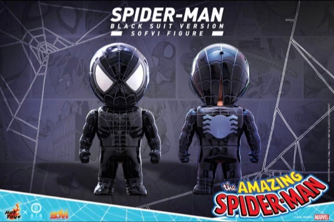 スパイダーマン ソフビ フィギュア ホットトイズ Kaiju One ブラック
