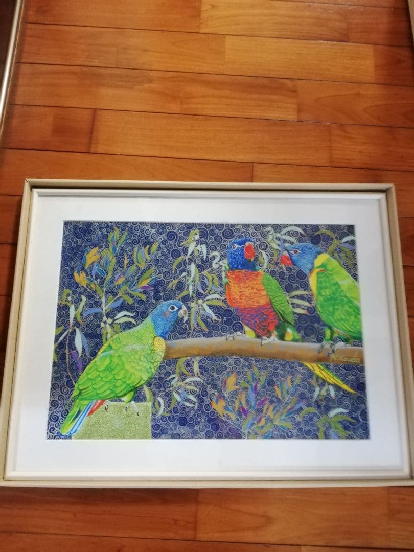 インコ　絵画