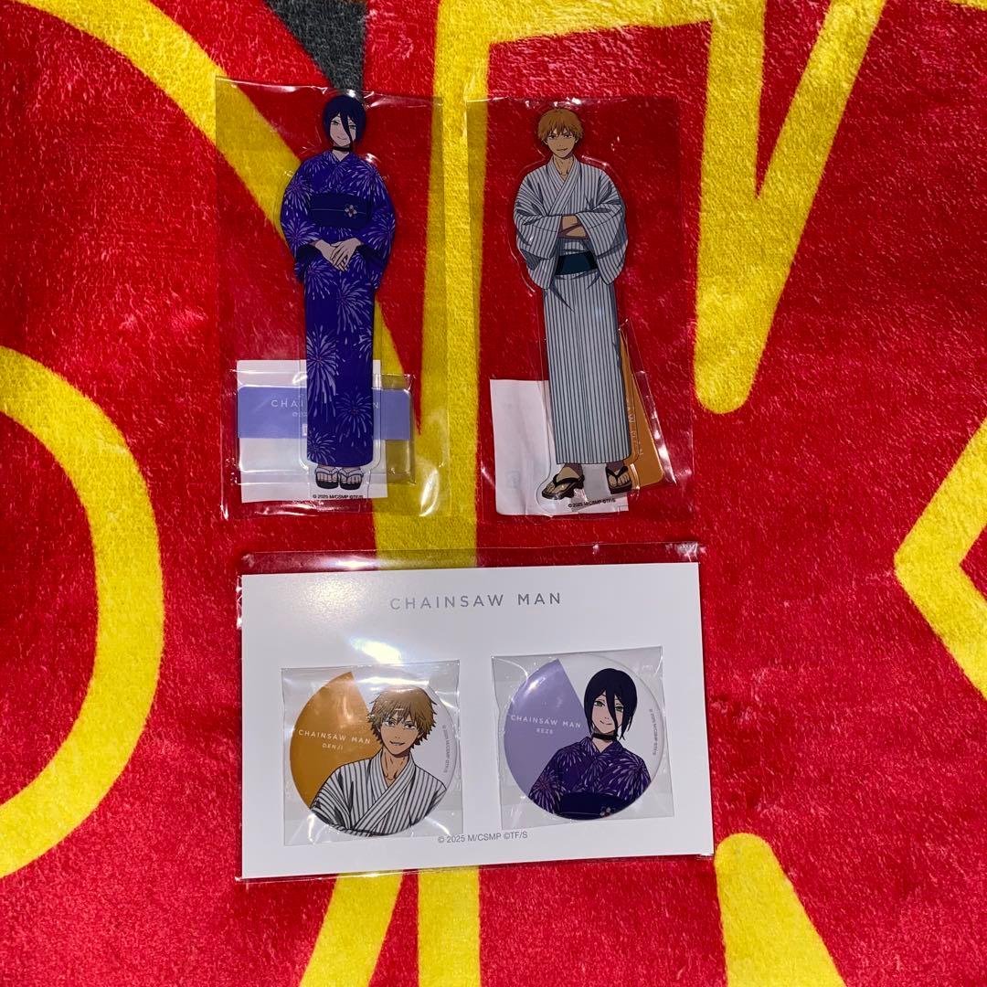 【デンレゼ】チェンソーマン ジャンプフェスタ デンジ レゼ アクスタ&缶バッジ