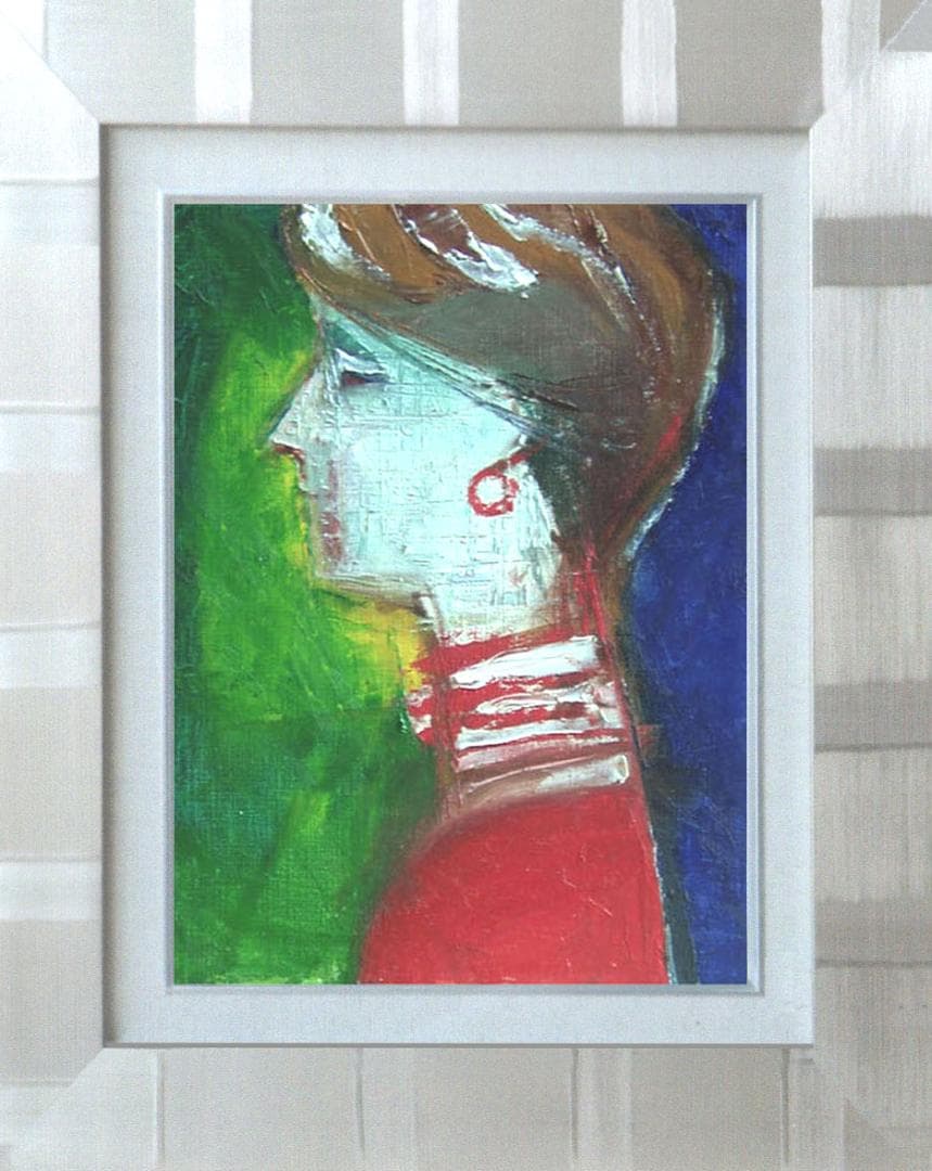油絵 菅家令子 絵 絵画 インテリア F4-070502 人物 女性像