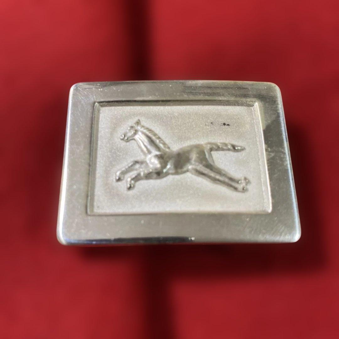 E–2 純銀製　ベルトバックル　装飾品　アンティーク　ファッション　雑貨　工芸品