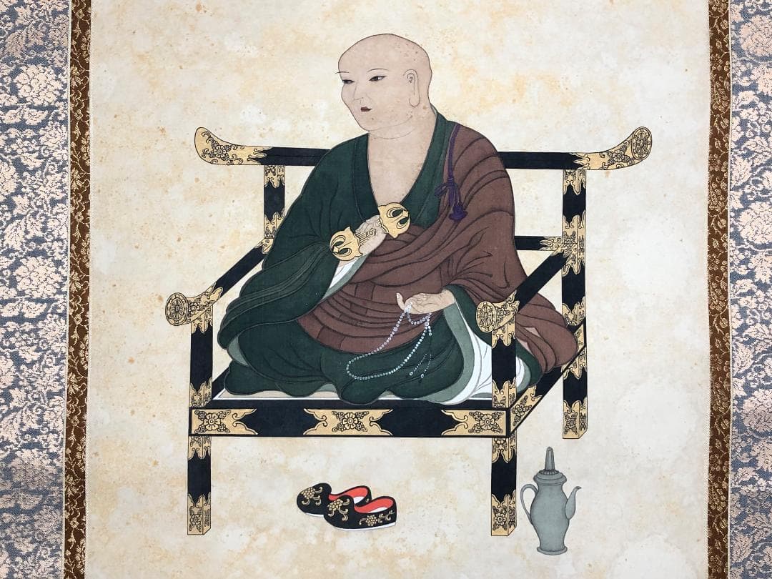 【 肉筆仏画 】　空海　アーンク　桐箱付　蔵出し