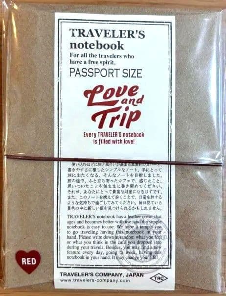 【限定商品】トラベラーズノート LOVE&TRIPパスポートサイズ　レッド