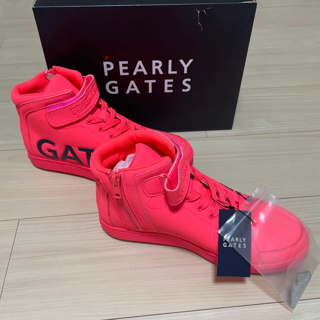 新品未使用 PEARLY GATES ピンク ハイカットシューズ24.5cm