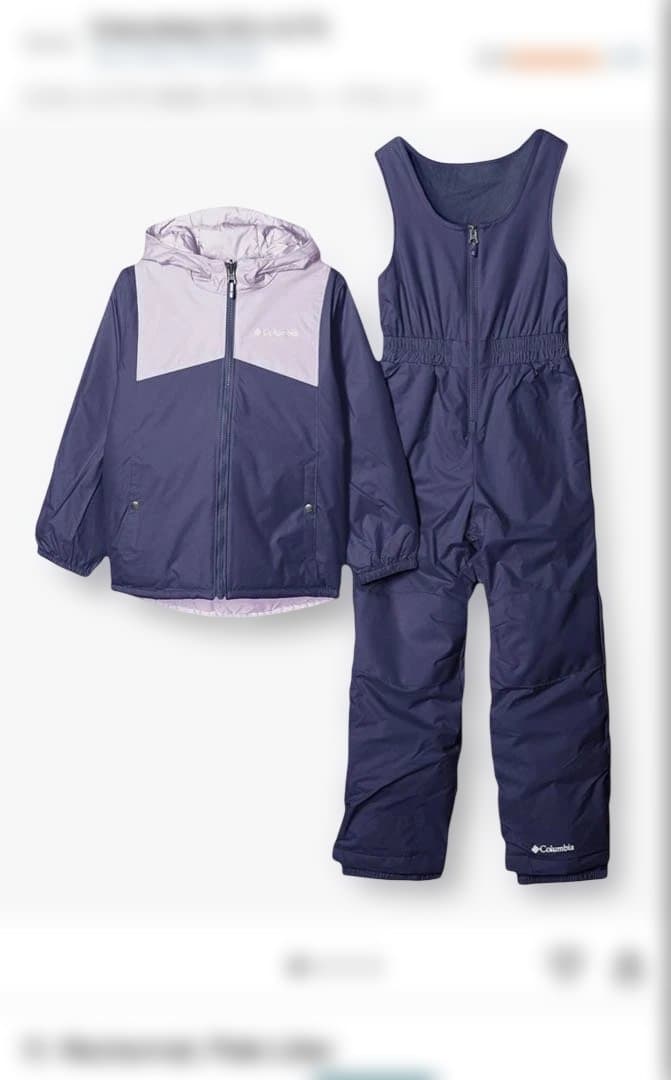 Columbia キッズ　スノーウエア　ダブルフレークセット