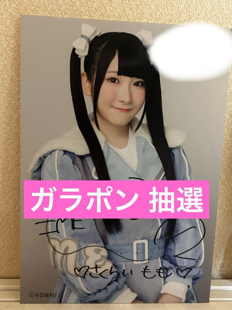 ノイミー ガラポン 抽選 直筆 パネル 櫻井もも サイン