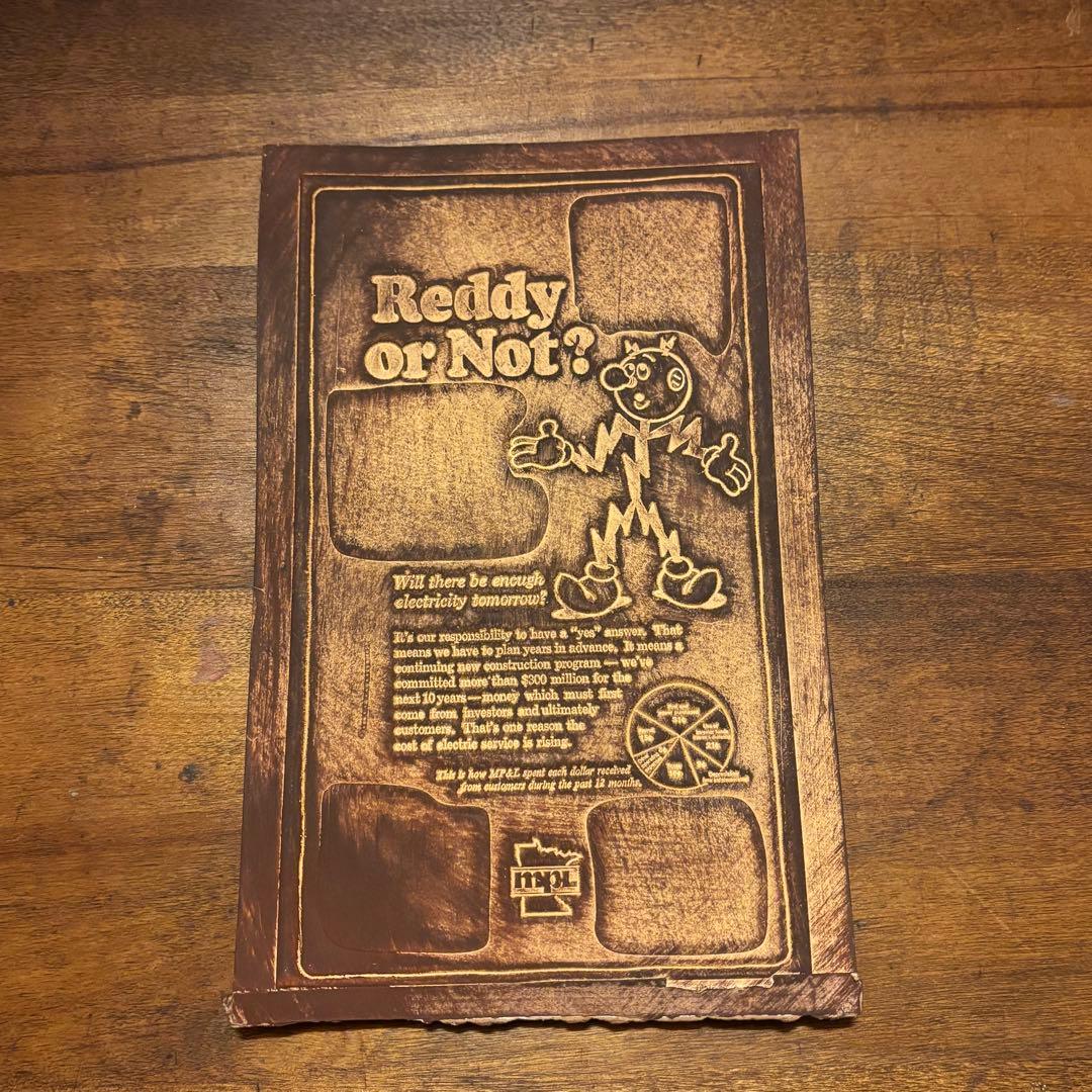 USA VINTAGE Reddy Kilowatt PAPER MOLD ②