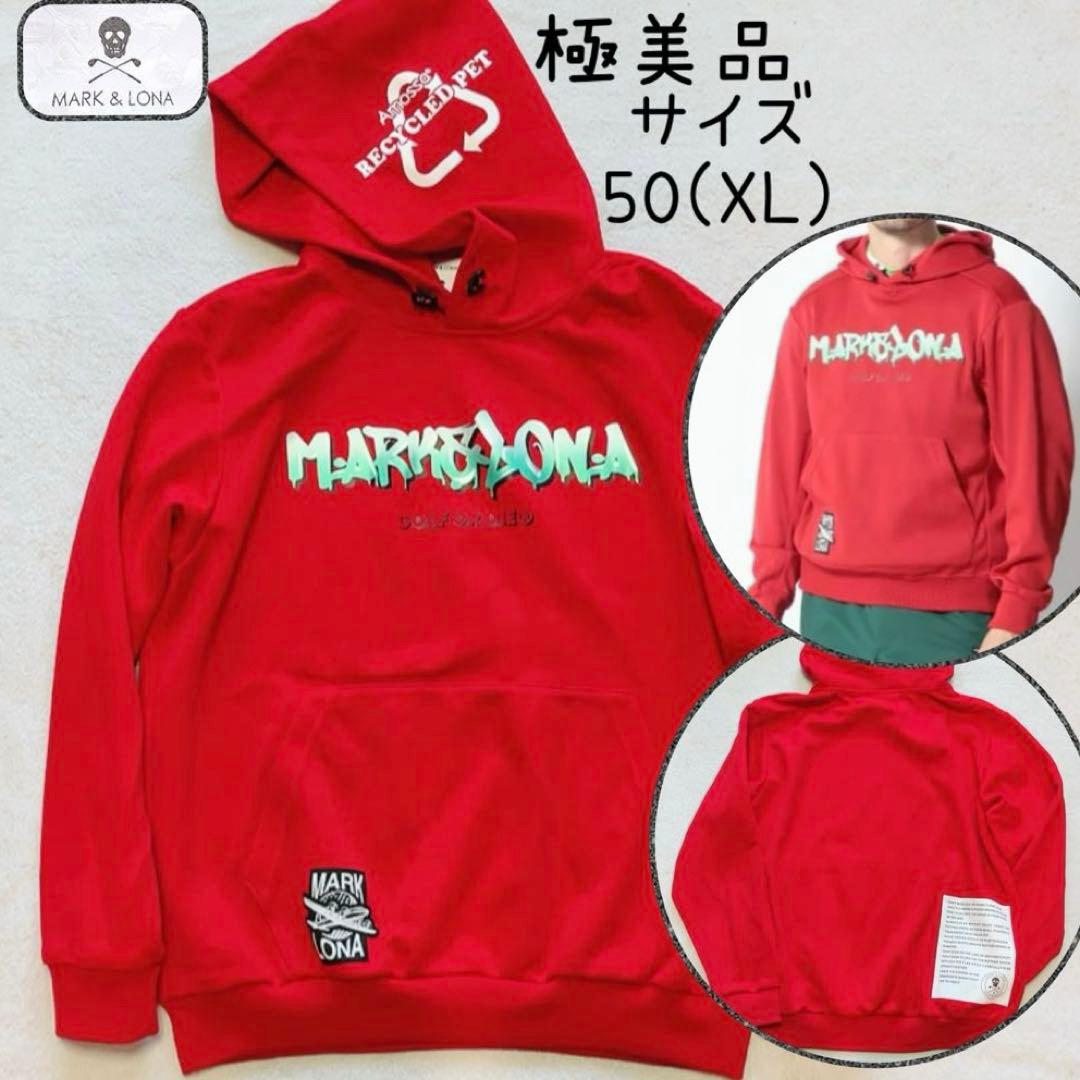 極美品 　近年　マークアンドロナ パーカー Aerosol レッド　XL　50