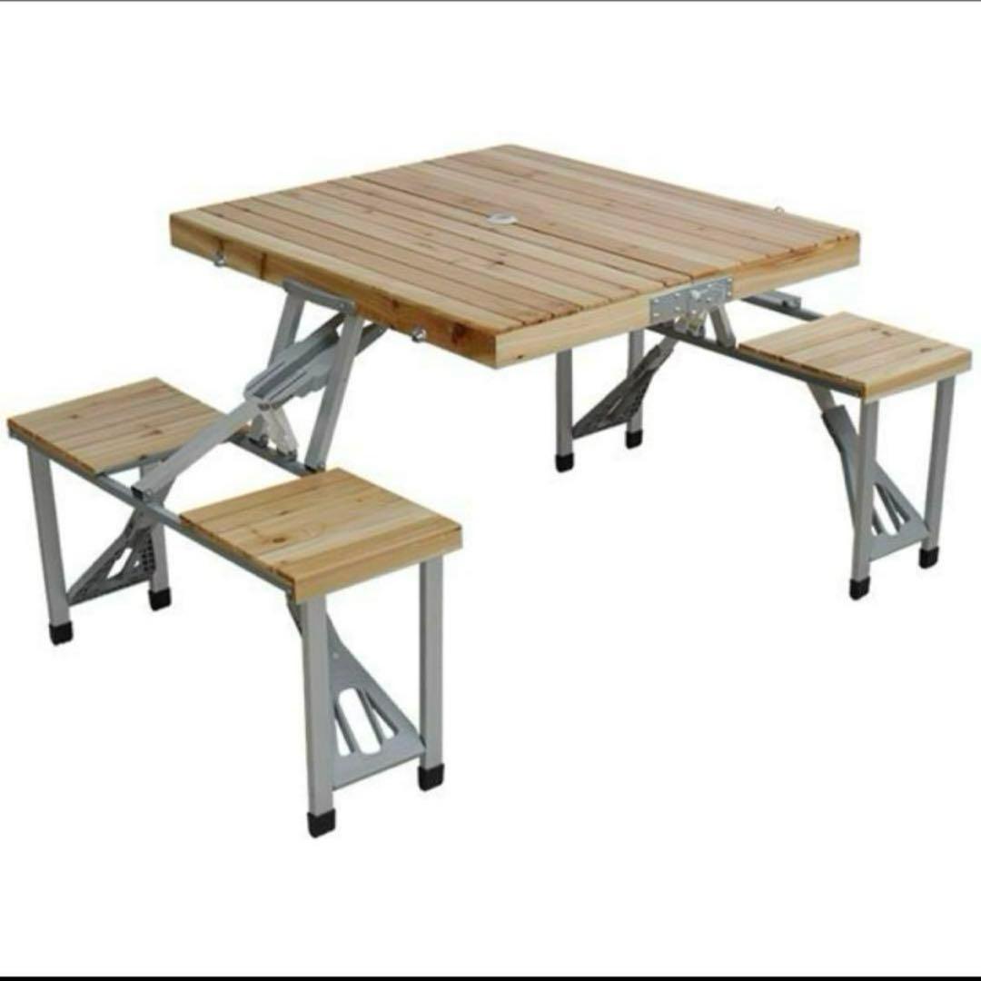 木製ピクニックテーブルセット