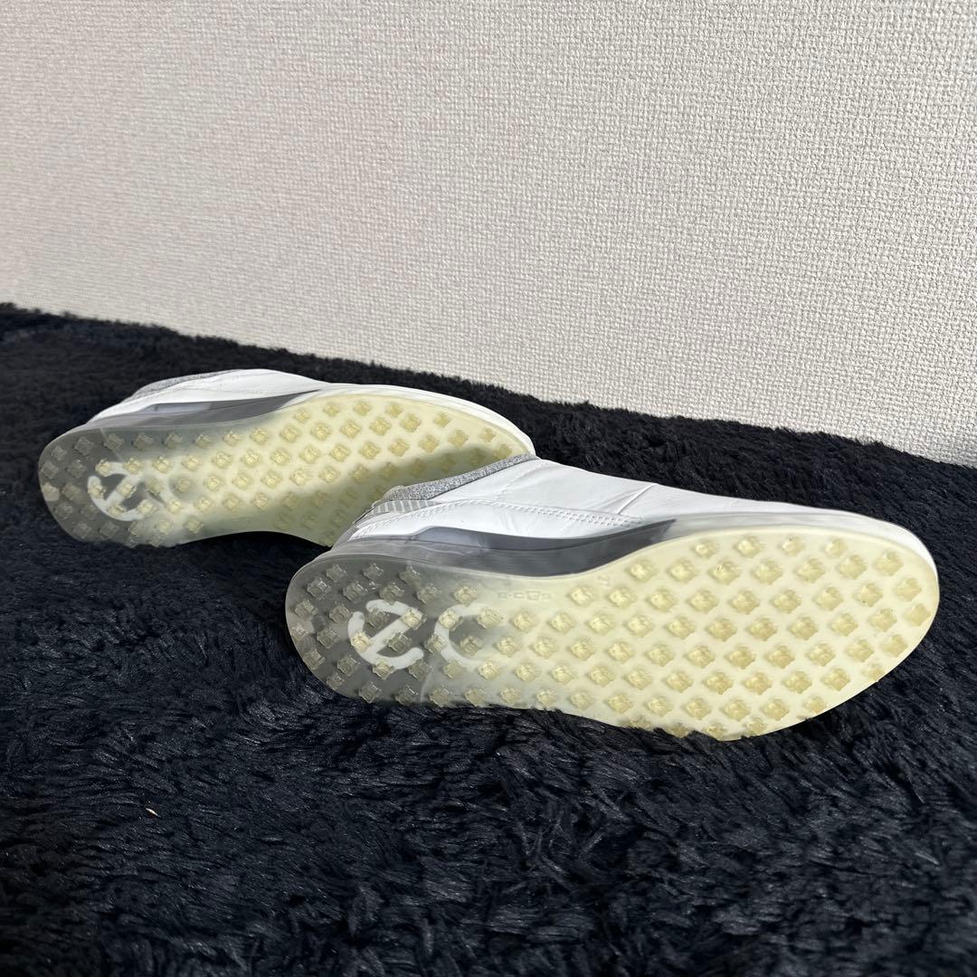 ECCO ゴルフシューズ ホワイト BOA レザー