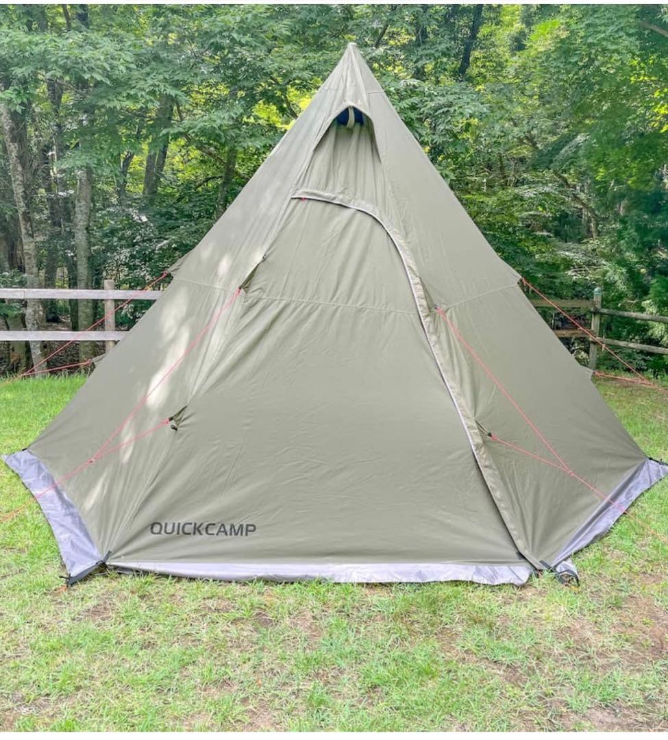 QUICK CAMP TCワンポールテント　インナーテント＆グランドシート付き