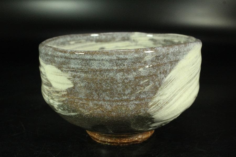 茶道具 楽刷毛目茶碗 楽阿弥作 共箱 美品(K-A658)