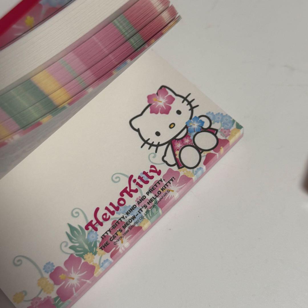 【未使用品】HELLO KITTY　ハイビスカスキティ　当時物　メモ　消しゴム