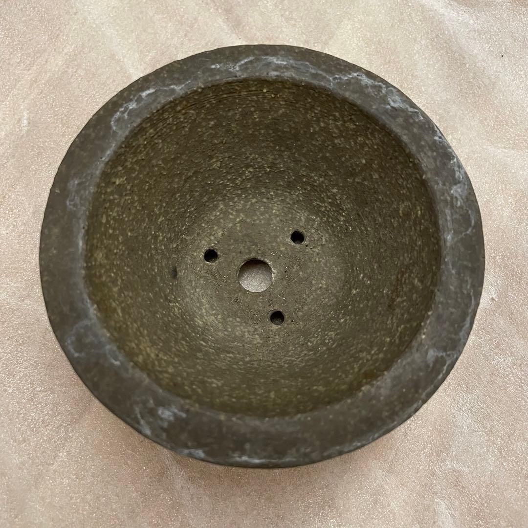 盆栽鉢 ミニ盆栽 鉢 豆盆栽 骨董品 陶芸品 円形