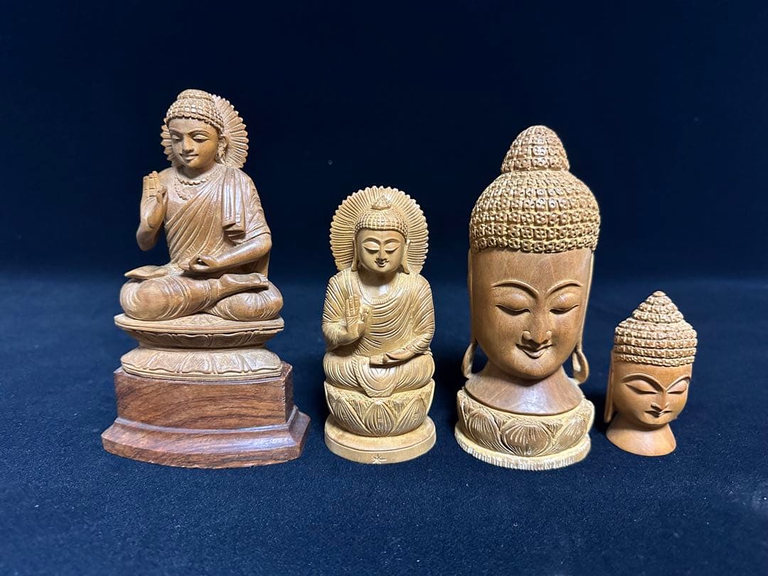 白檀　仏教美術　仏像 骨董 木像　木製　仏教　密教　置物　骨董　アンティーク