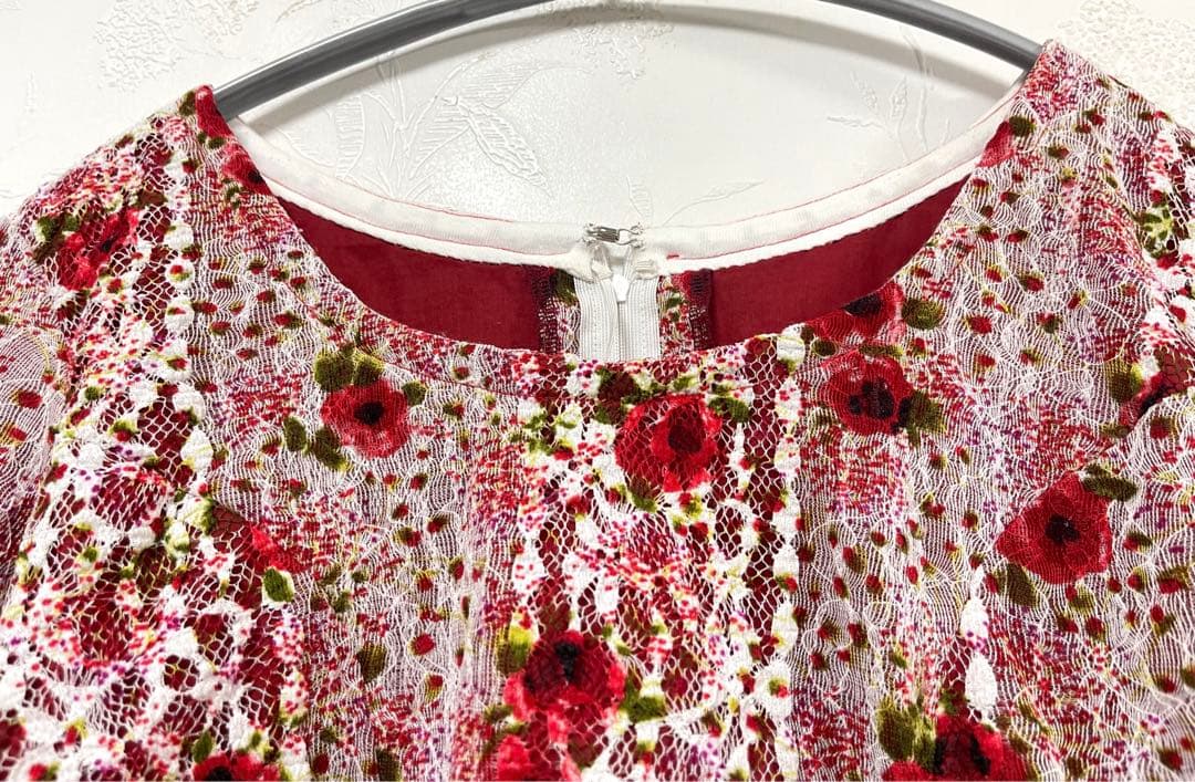 フラメンコ　ダンス衣装　トップス　スカート セットアップ　ドレス　薔薇柄