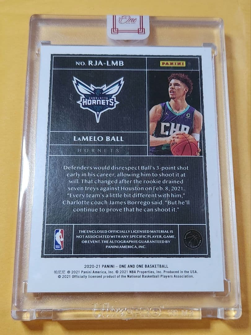 ラメロ·ボール　サインカード　2020-21 NBA ONE AND ONE