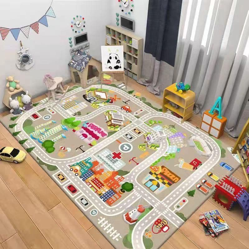 子供ゲームパッド 遊びマット 道路交通 数字柄 プレイマット 120*160