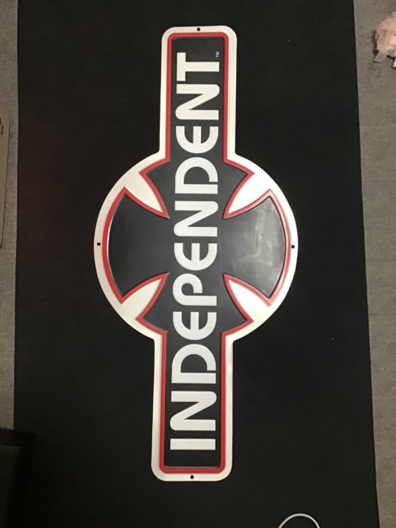 INDEPENDENT 販促用 看板 金属製