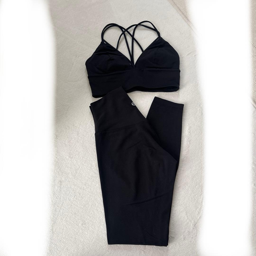 Lululemon ヨガウェア セット 黒