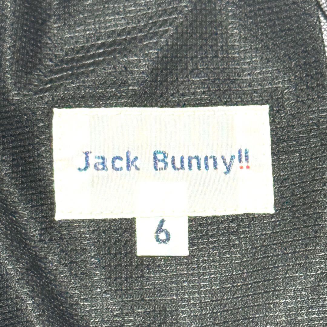 極美品 ジャックバニー 幾何学柄 パープル系 ゴルフパンツ 6サイズ