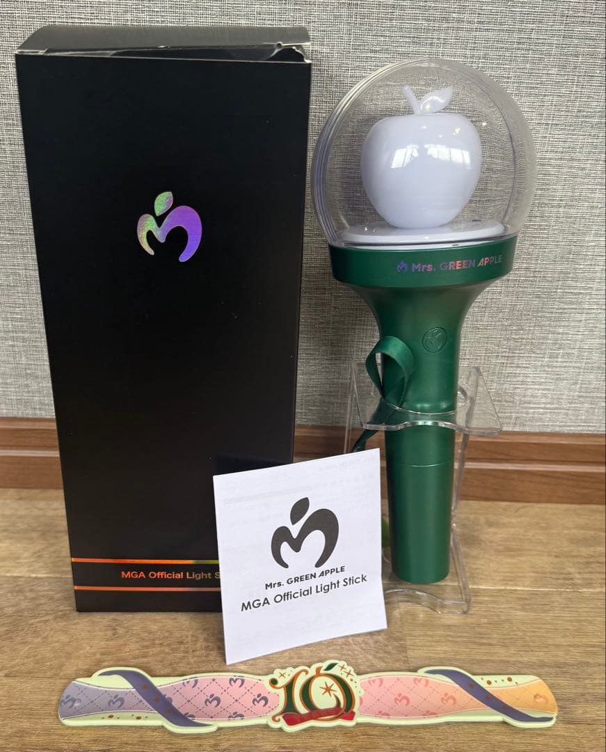 Mrs. GREEN APPLEペンライト スタンド、10周年ラバーバンド付き
