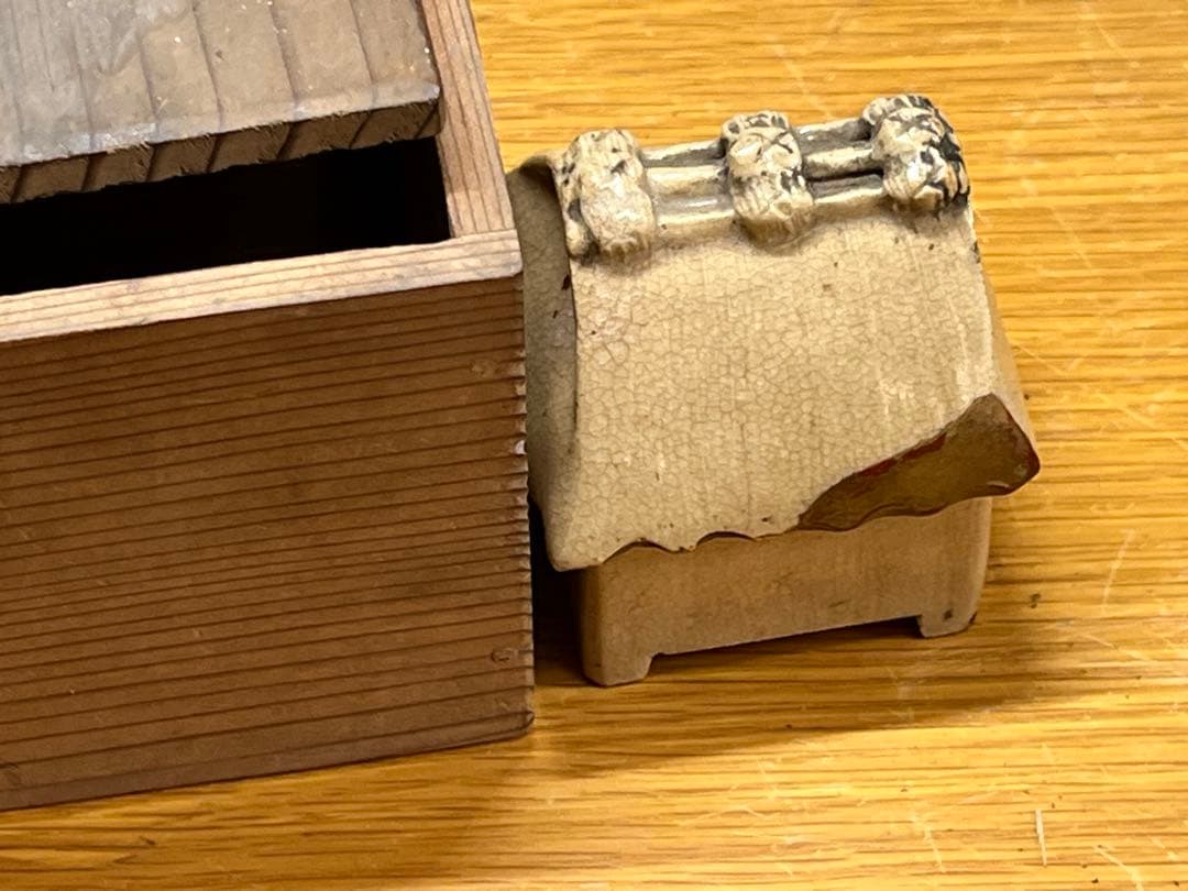 時代物　骨董品　古志野香合　 茶道具