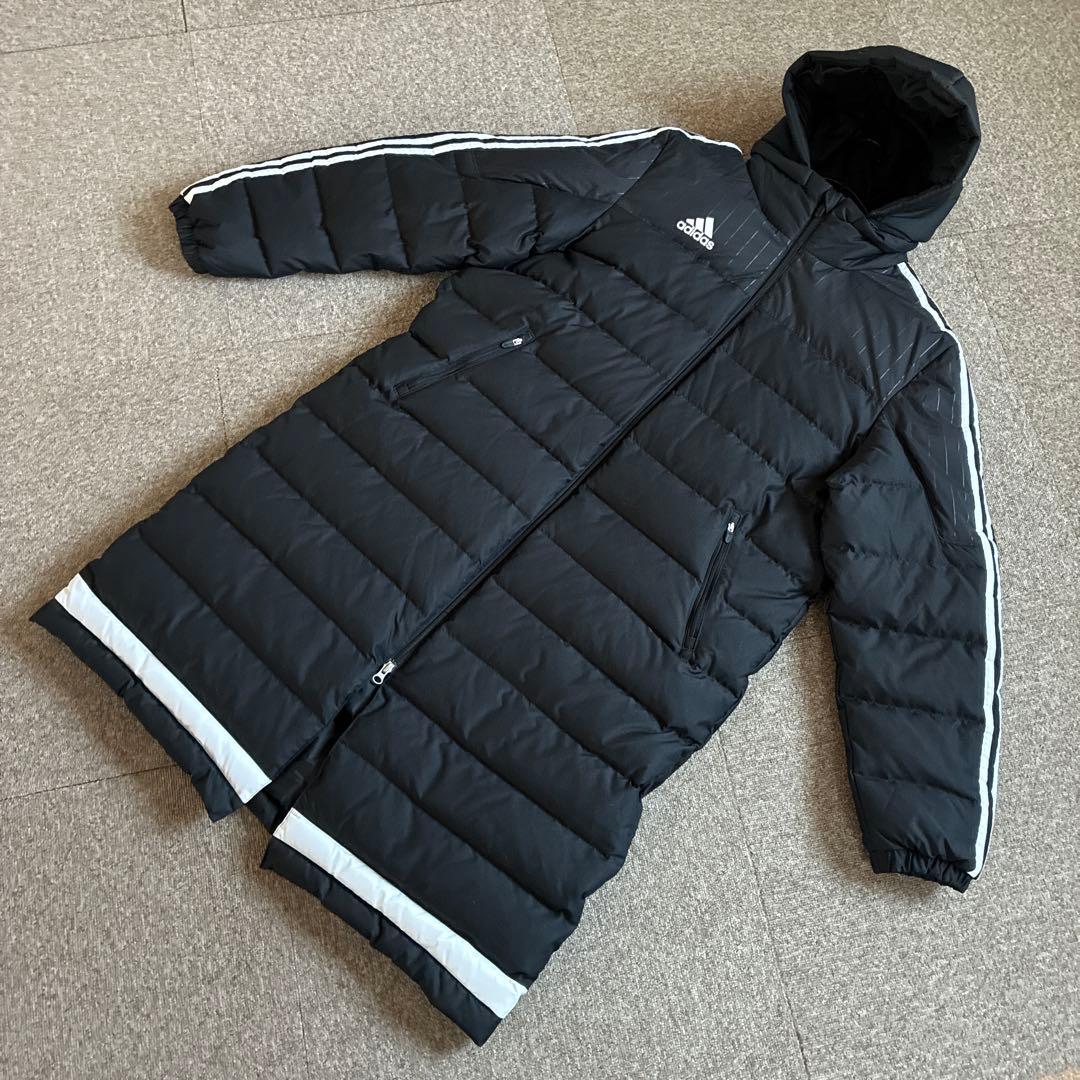 adidas TIRO15 黒 ダウンコート フード付き　ダウン70%