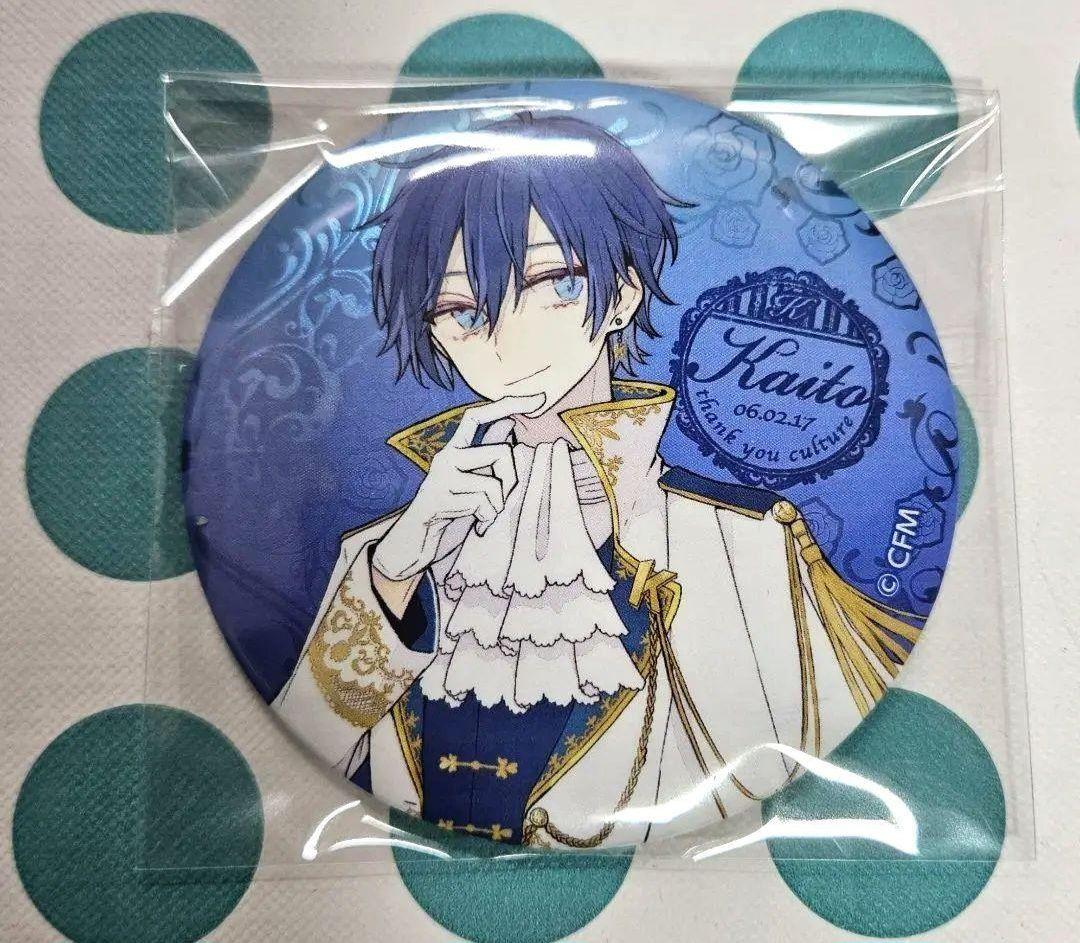 【新品】初音ミク 39Culture KAITO 大き目メタリック缶バッジ
