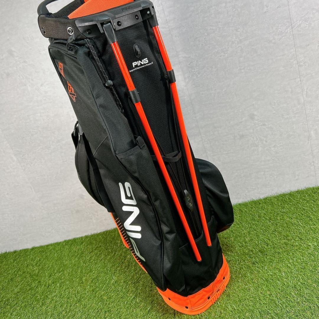 PING 4SERIES ピン キャディバッグ スタンド式 ブラック オレンジ