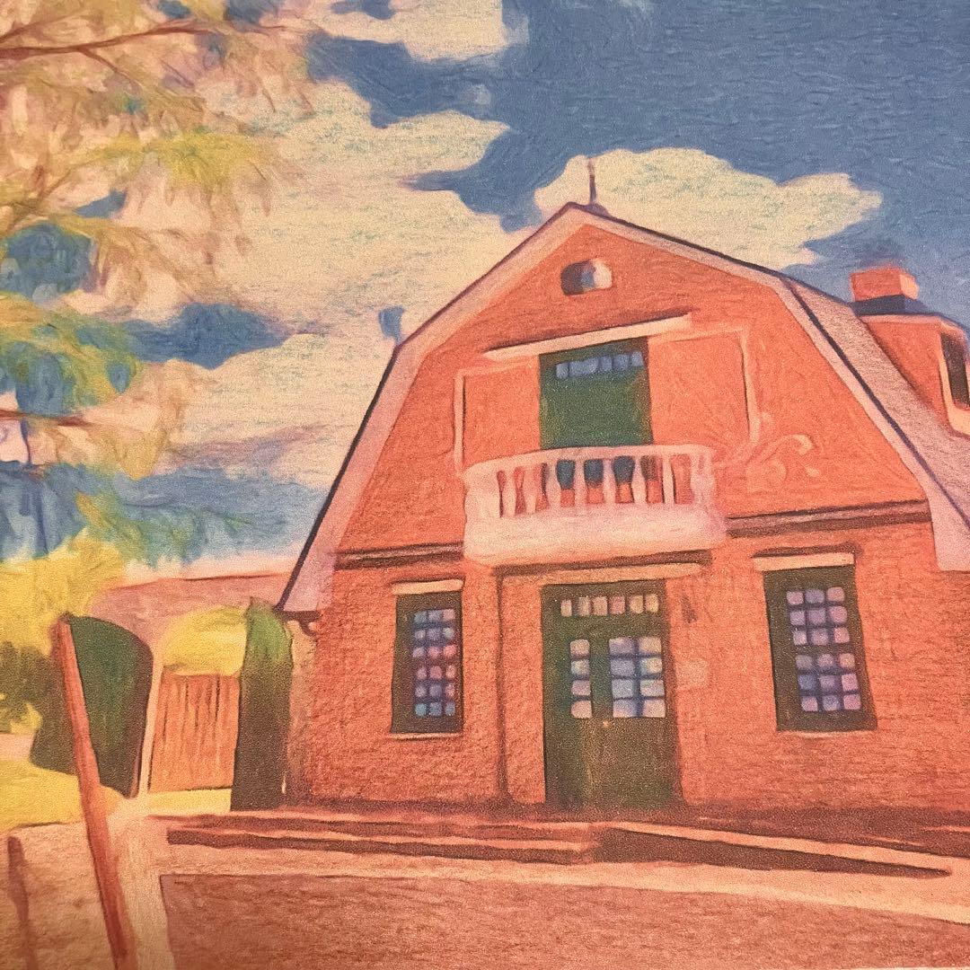 ジブリアート⑥ 千と千尋の神隠しより「海の見える駅」32.7㎝×24.0㎝額装品