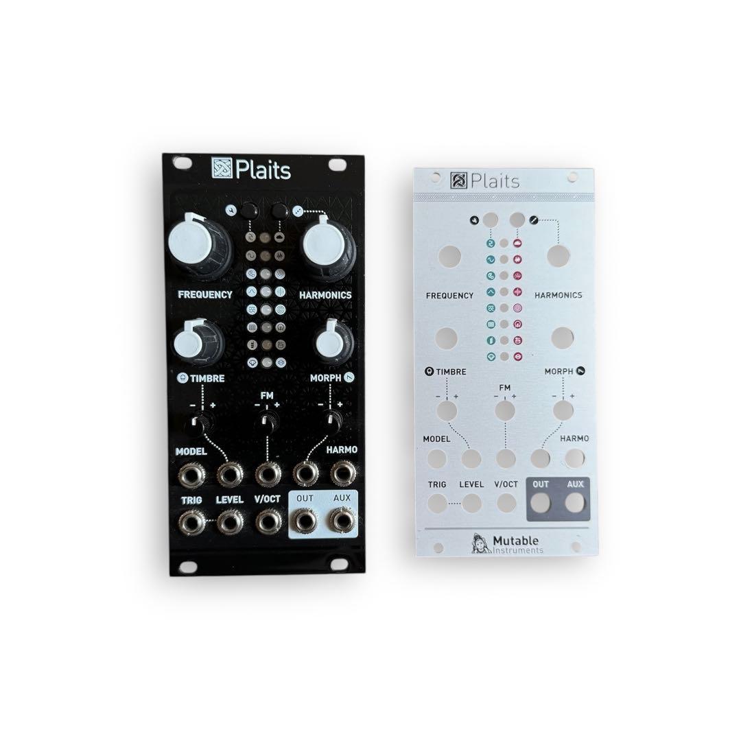 Mutable Instruments Plaits 黒パネル＋純正銀パネル