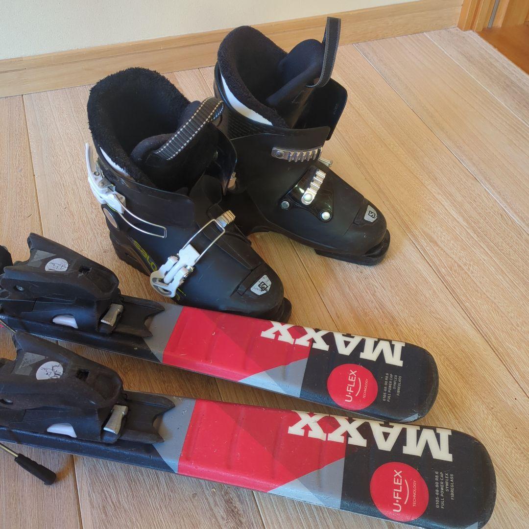子ども用　スキー セット　(ブーツ∶Salomon、板∶elan)