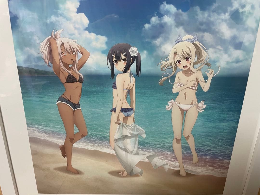 プリズマ☆イリヤ 複製原画 キャラファイングラフ 水着 イリヤ＆美遊＆クロエ