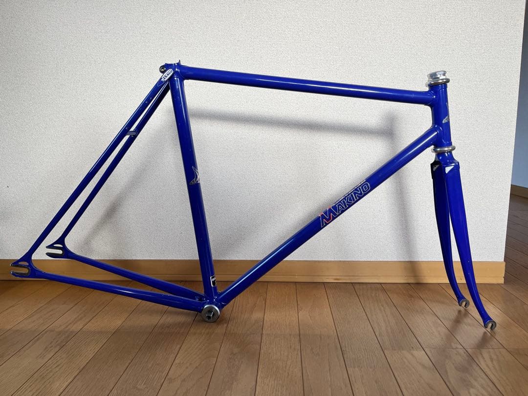 MAKINO ピスト・シングルスピードフレーム 青　ペコなし