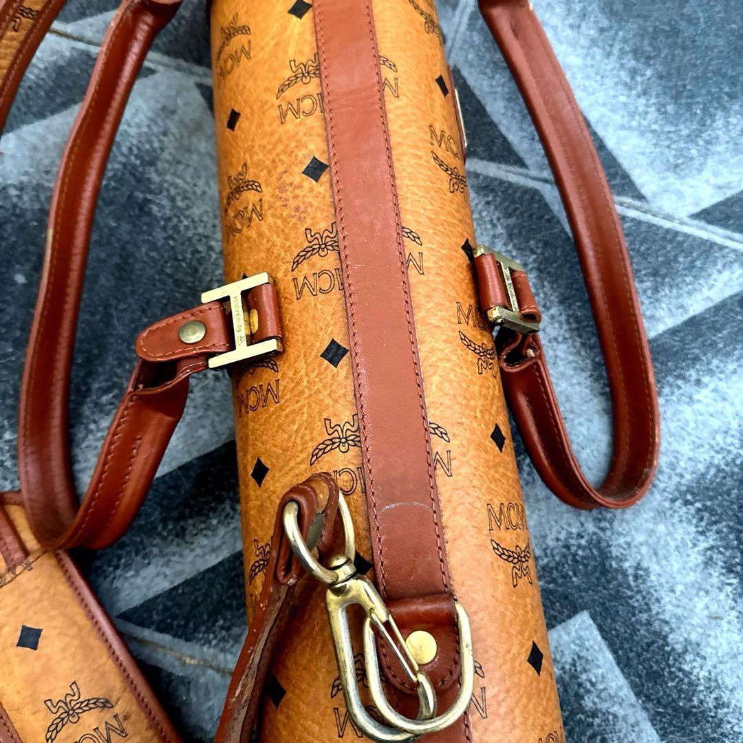 MCM レザーキャディバッグ ベージュ