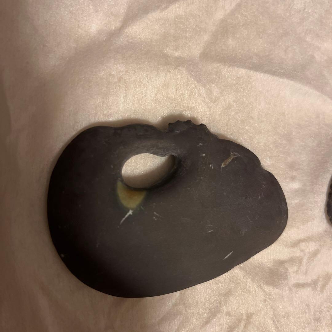 珍品　石眼　石硯　ミニ硯　鳩　２対　レア　時代物　唯一無二