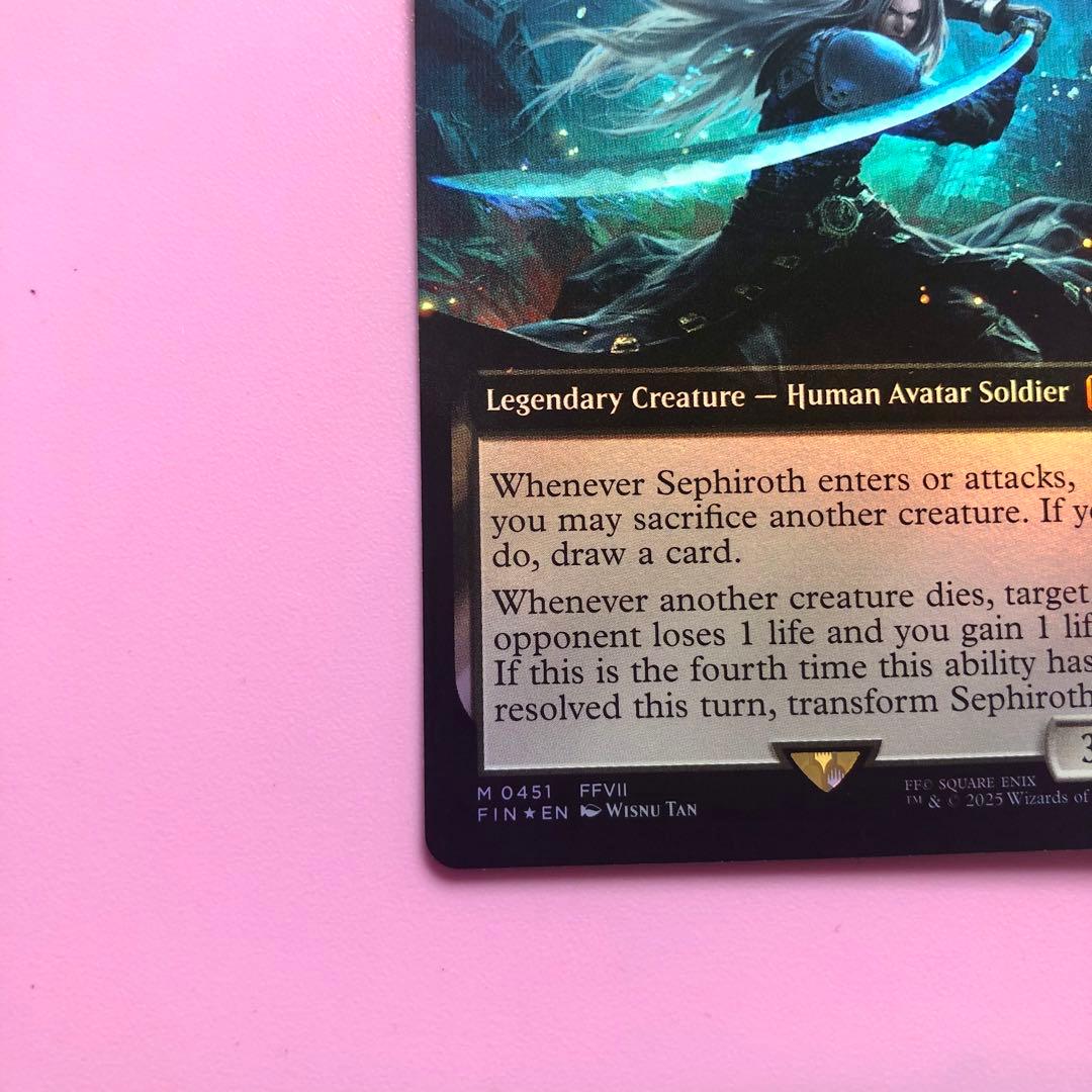 MTG 威名のソルジャー、セフィロス 拡張アート　foil